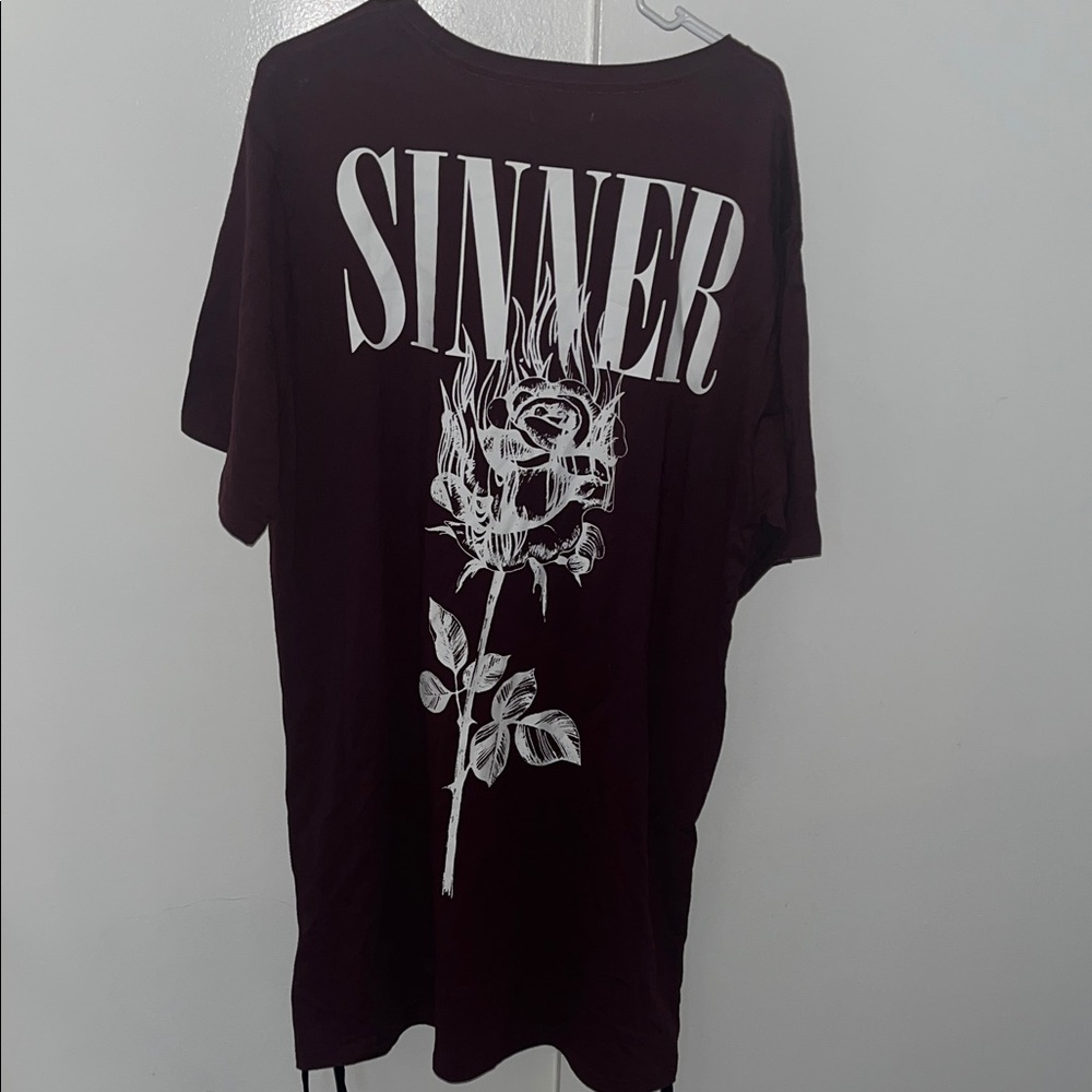 Sinner Maroon Graphic T-Shirt
